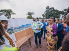 Kinshasa : Judith Suminwa inspecte le site en construction devant abriter le Centre Mosala